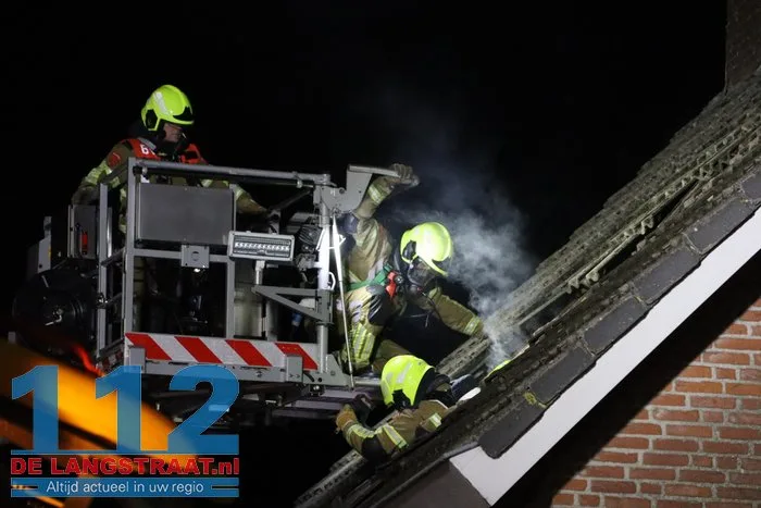 Uitslaande brand in woning Heistraat Sprang-Capelle 112 De Langstraat
