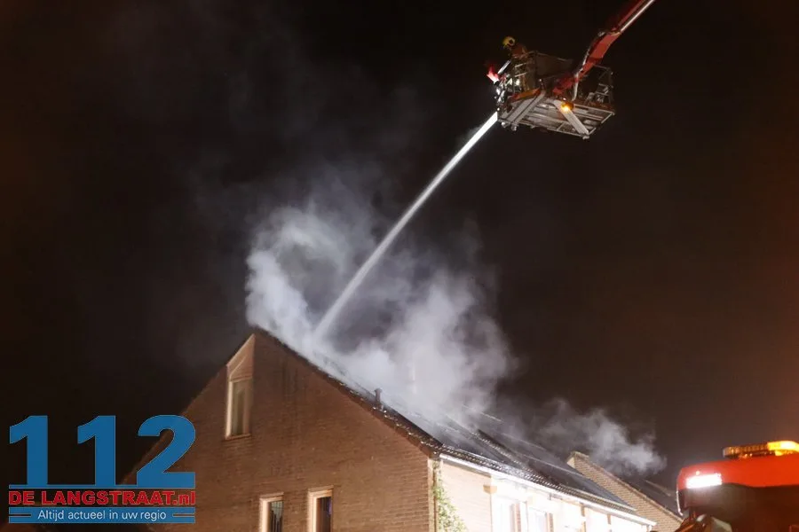 Middelbrand bij woning in Drunen door brand bij schoorsteen 12 Middelbrand bij woning in Drunen door brand bij schoorsteen 112 De Langstraat