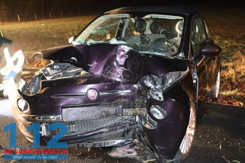 Bestuurster gewond na botsing met boom De Moer 112 De Langstraat