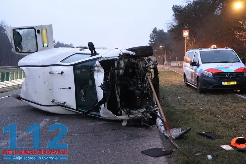 Ravage na ongeval Heideweg Loon op Zand 112 De Langstraat