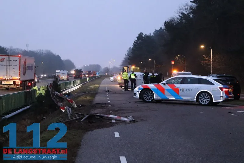 Ravage na ongeval Heideweg Loon op Zand 112 De Langstraat