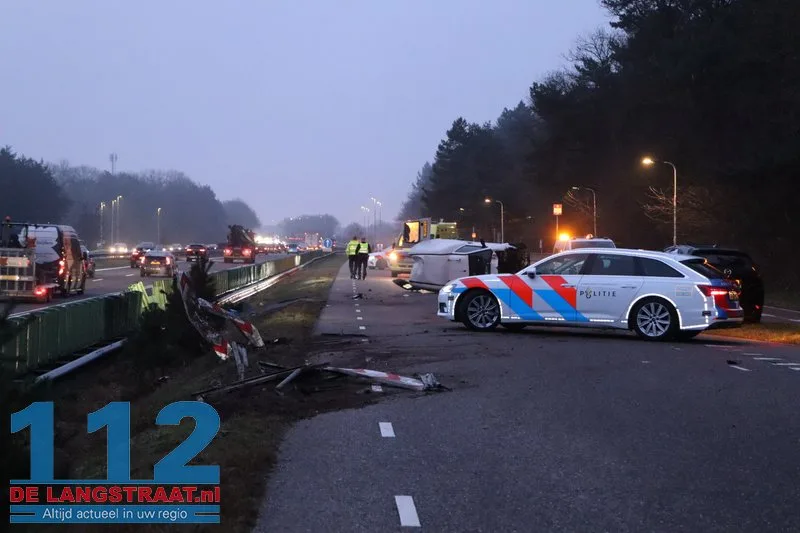 Ravage na ongeval Heideweg Loon op Zand 112 De Langstraat