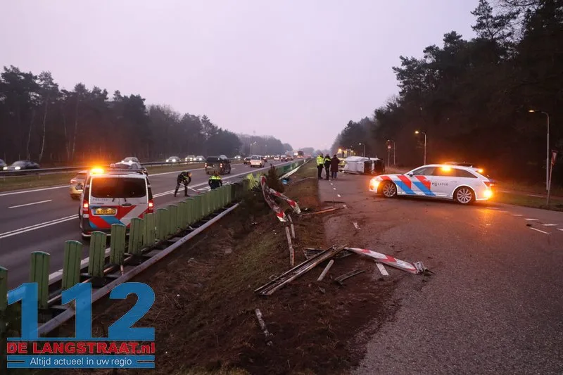 Ravage na ongeval Heideweg Loon op Zand 112 De Langstraat