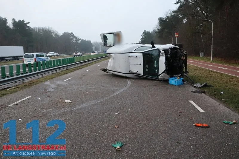 Ravage na ongeval Heideweg Loon op Zand 112 De Langstraat