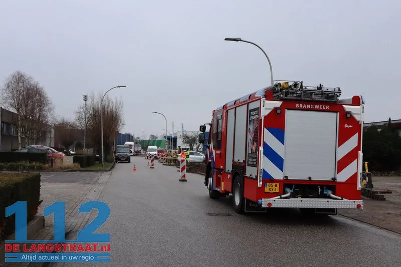 Gaslek door graafwerkzaamheden aan Prof. Minckelersweg in Waalwijk 112 De Langstraat