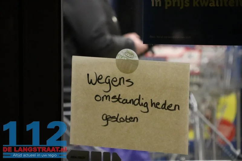 Gewapende overval op Lidl in Waalwijk: Politie lost waarschuwingsschoten bij aanhouding 112 De Langstraat