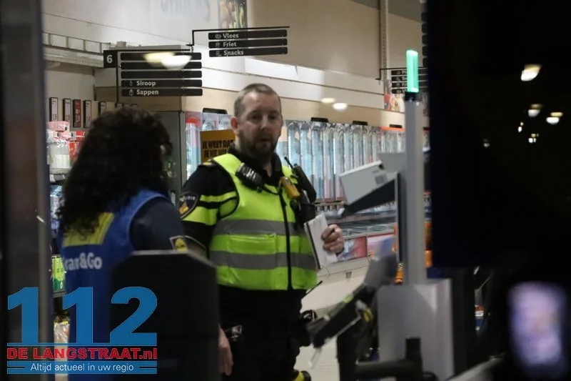 Gewapende overval op Lidl in Waalwijk: Politie lost waarschuwingsschoten bij aanhouding 112 De Langstraat