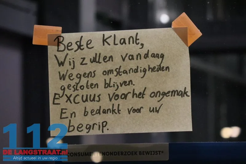 Gewapende overval op Lidl in Waalwijk: Politie lost waarschuwingsschoten bij aanhouding 112 De Langstraat