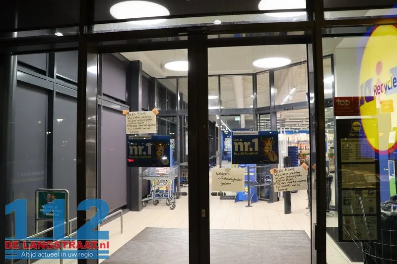 Gewapende overval op Lidl in Waalwijk: Politie lost waarschuwingsschoten bij aanhouding 112 De Langstraat