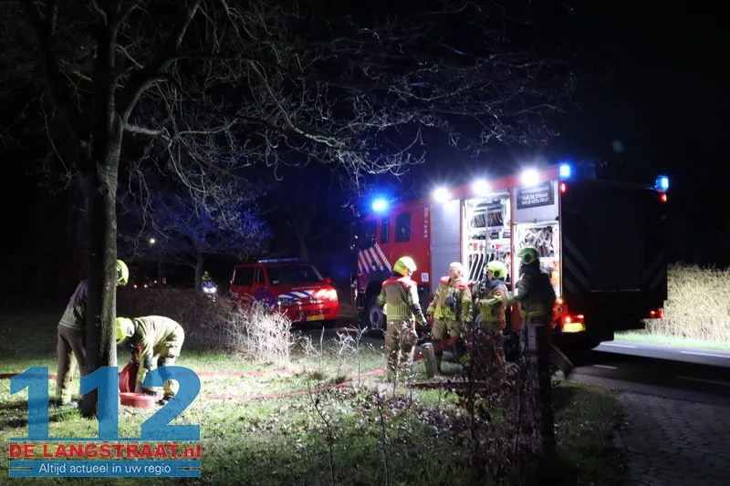 Grote brand in boerderij met rieten dak Loon op Zand 112 De Langstraat