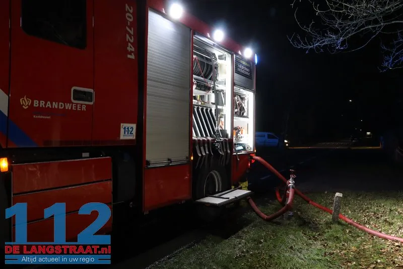 Grote brand in boerderij met rieten dak Loon op Zand 112 De Langstraat