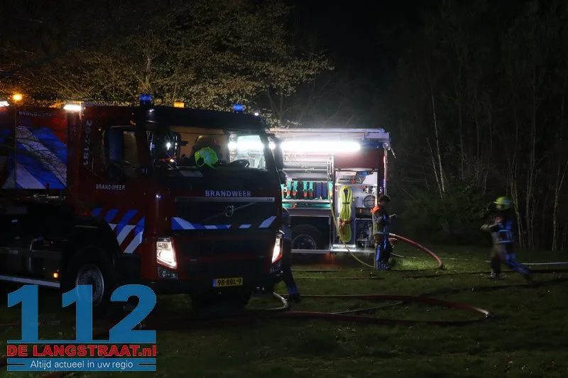 Grote brand in boerderij met rieten dak Loon op Zand 112 De Langstraat