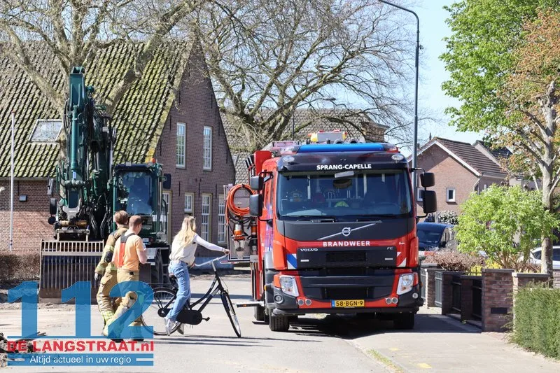 Brandweer ontruimt huizen vanwege gaslek in Sprang-Capelle 112 De Langstraat