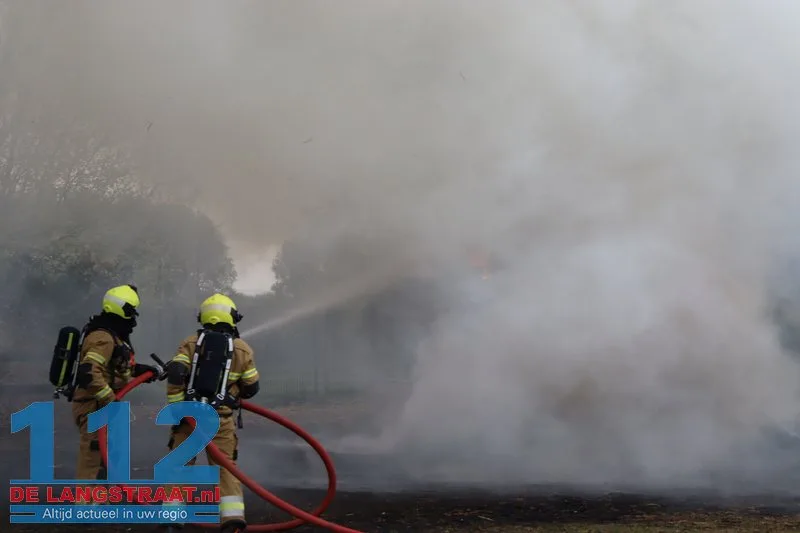 Brand in hooischuur bij dierenpension in Oudheusden 112 De Langstraat