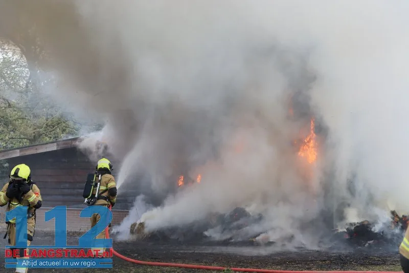 Brand in hooischuur bij dierenpension in Oudheusden 112 De Langstraat