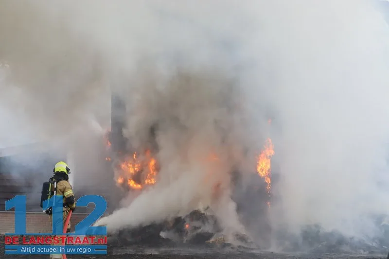 Brand in hooischuur bij dierenpension in Oudheusden 112 De Langstraat