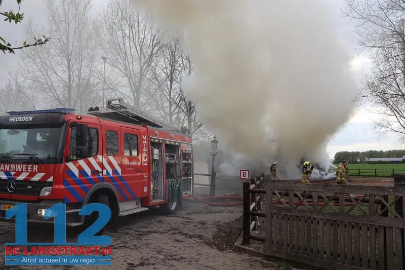 Brand in hooischuur bij dierenpension in Oudheusden 112 De Langstraat