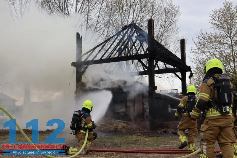 Brand in hooischuur bij dierenpension in Oudheusden 112 De Langstraat