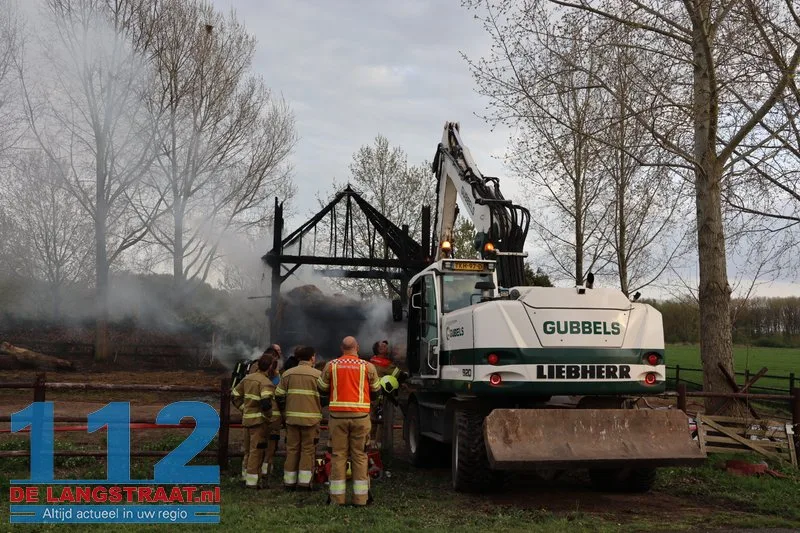 Brand in hooischuur bij dierenpension in Oudheusden 112 De Langstraat