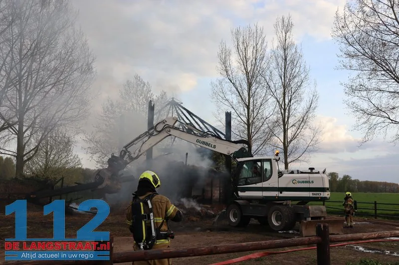 Brand in hooischuur bij dierenpension in Oudheusden 112 De Langstraat