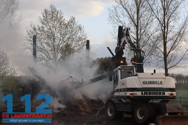 Brand in hooischuur bij dierenpension in Oudheusden 112 De Langstraat