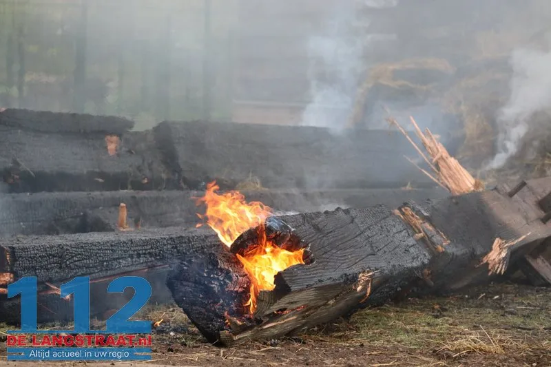 Brand in hooischuur bij dierenpension in Oudheusden 112 De Langstraat