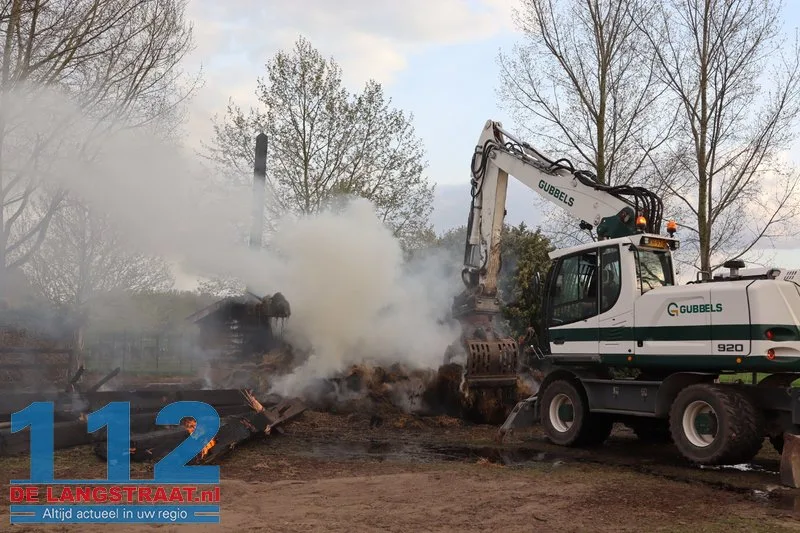 Brand in hooischuur bij dierenpension in Oudheusden 112 De Langstraat
