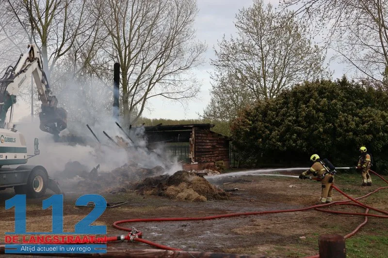 Brand in hooischuur bij dierenpension in Oudheusden 112 De Langstraat