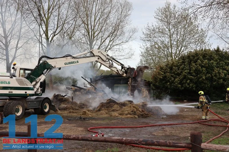 Brand in hooischuur bij dierenpension in Oudheusden 112 De Langstraat