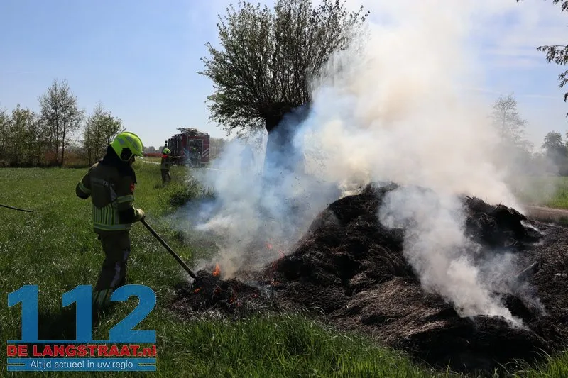 Veel rook bij buitenbrand Lage Zandschel Kaatsheuvel 112 De Langstraat