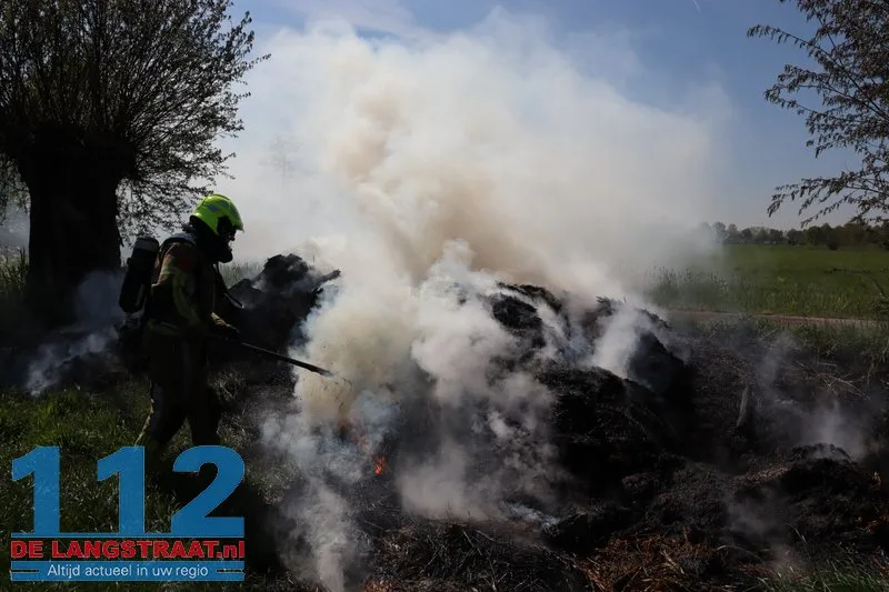 Veel rook bij buitenbrand Lage Zandschel Kaatsheuvel 112 De Langstraat
