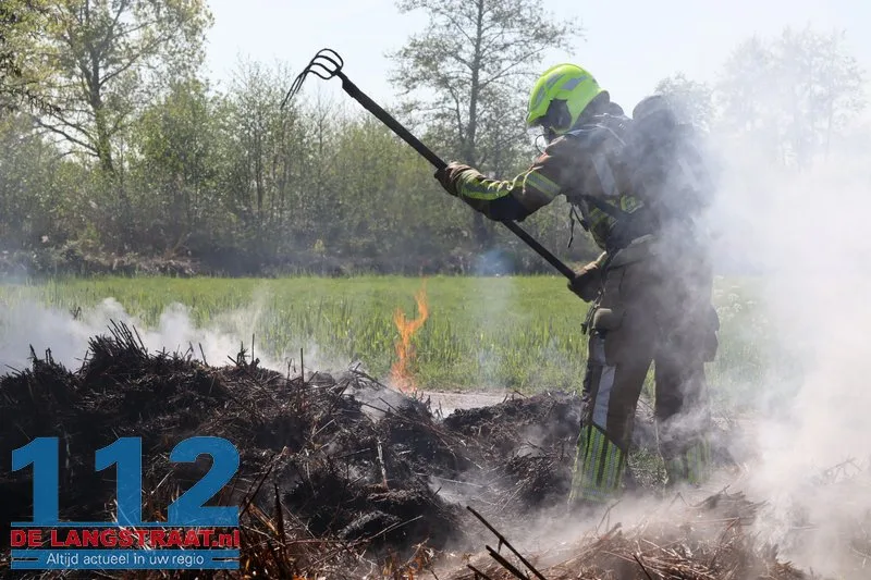 Veel rook bij buitenbrand Lage Zandschel Kaatsheuvel 112 De Langstraat