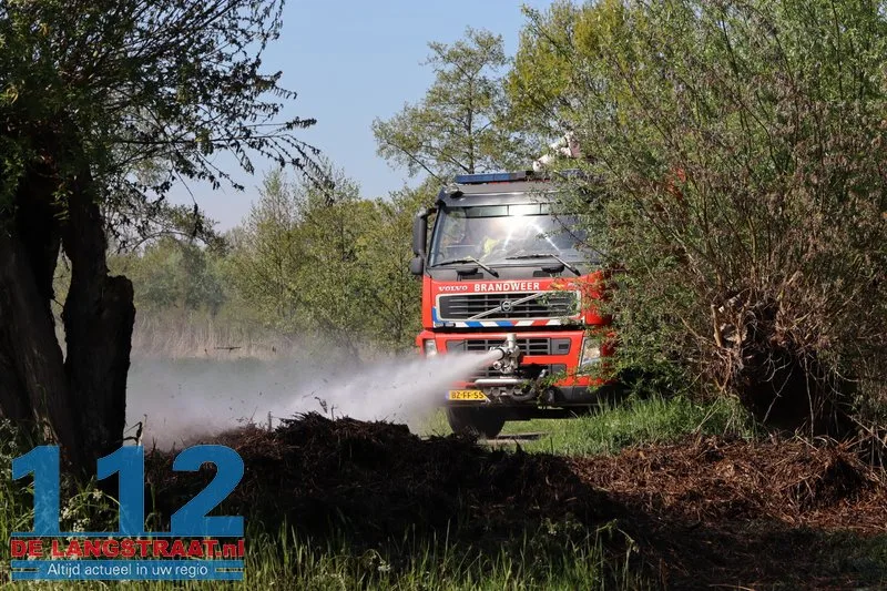 Veel rook bij buitenbrand Lage Zandschel Kaatsheuvel 112 De Langstraat