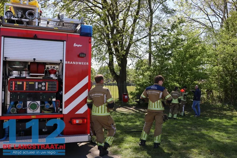 Brandje bij voetbalterrein SSC 55 snel geblust Sprang-Capelle 112 De Langstraat