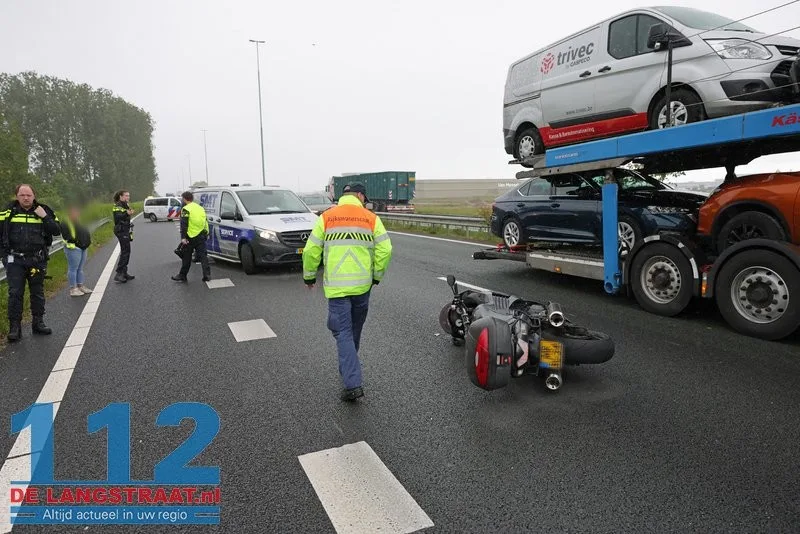 Motorrijder gewond na crash op A59: Team Verkeer start uitgebreid onderzoek 112 De Langstraat