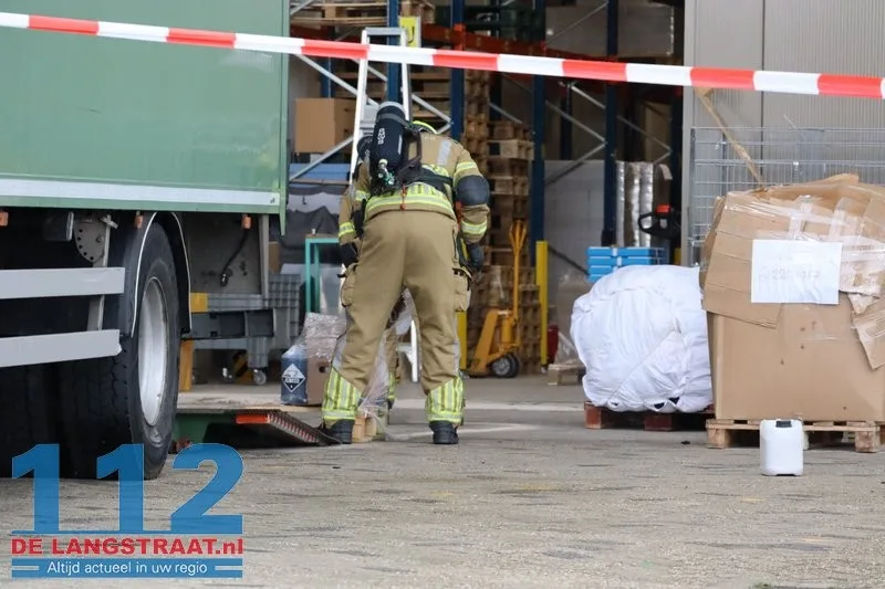 Ontruiming bij Baanbrekers na lekkage van gevaarlijke stof op buitenterrein Waalwijk 112 De Langstraat