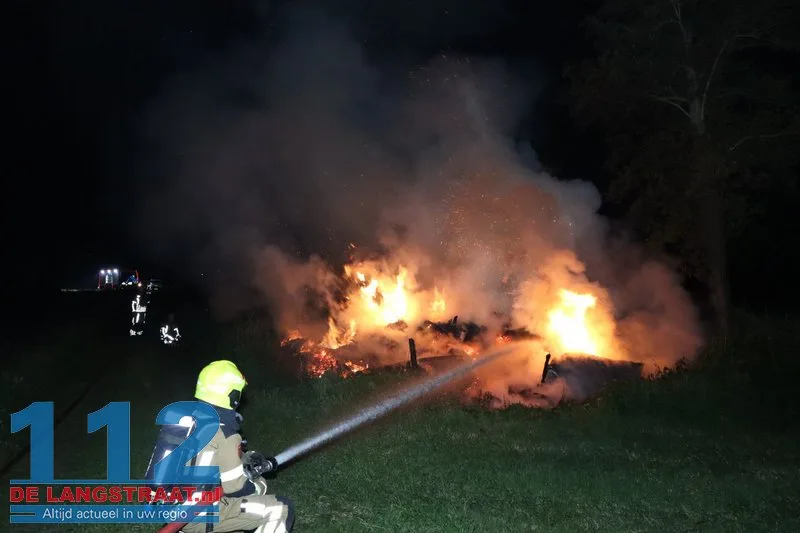 Felle buitenbrand Dullaertweg Sprang-Capelle 112 De Langstraat