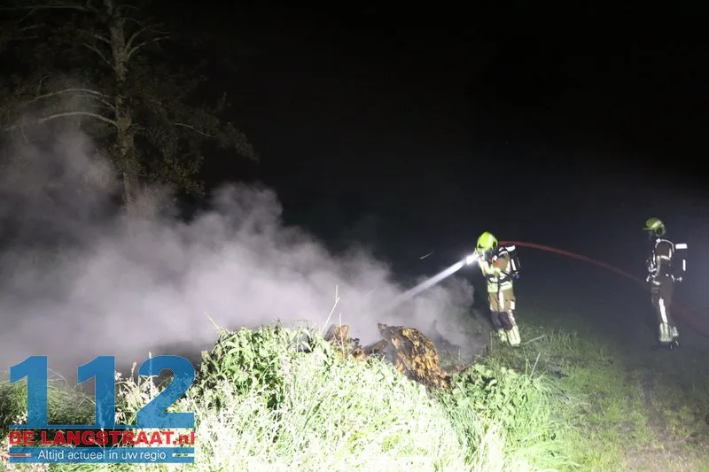 Felle buitenbrand Dullaertweg Sprang-Capelle 112 De Langstraat