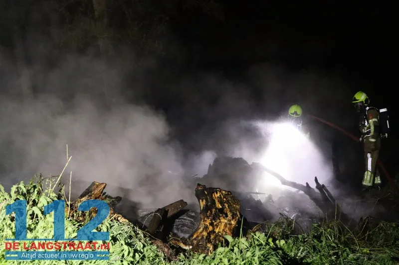 Felle buitenbrand Dullaertweg Sprang-Capelle 112 De Langstraat