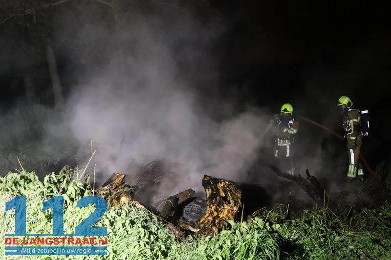Felle buitenbrand Dullaertweg Sprang-Capelle 112 De Langstraat