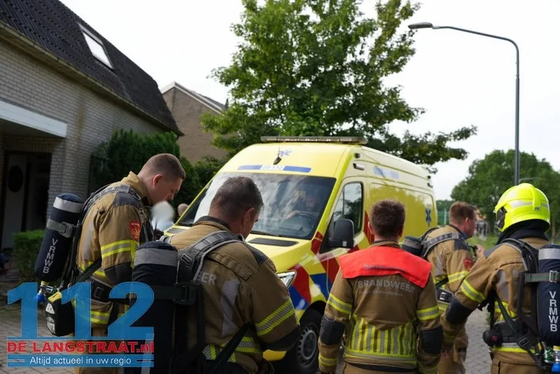 Brand in garage van woning aan Scharloo in Waspik, bewoonster naar ziekenhuis 112 De Langstraat