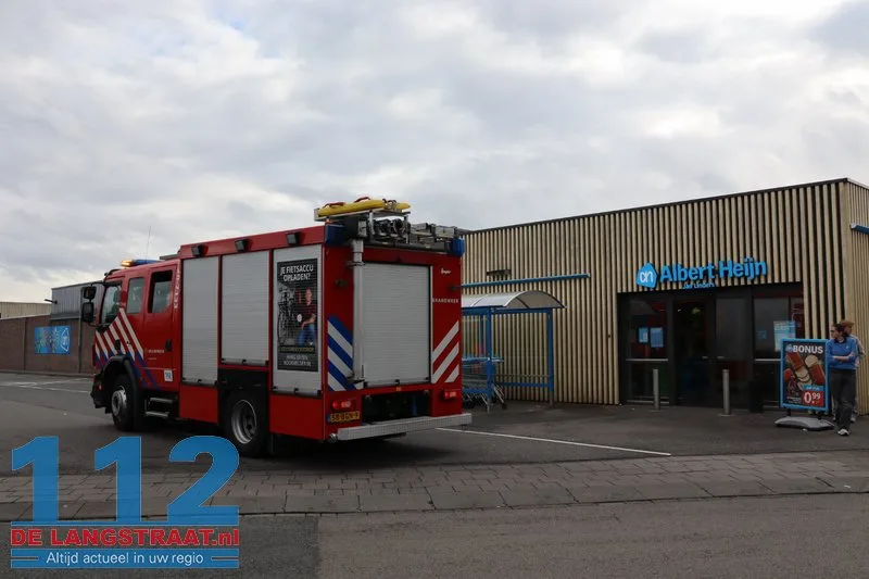 Medewerkers Albert Heijn Sprang-Capelle ruiken vreemde lucht en bellen de brandweer 1 Medewerkers Albert Heijn Sprang-Capelle ruiken vreemde lucht en bellen de brandweer 112 De Langstraat