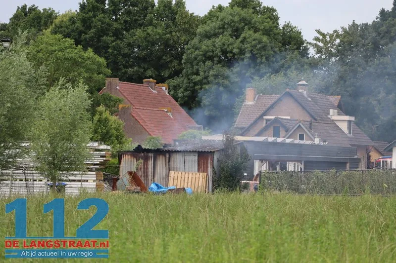 Brand schuurtje laait weer op Heistraat Sprang-Capelle 112 De Langstraat