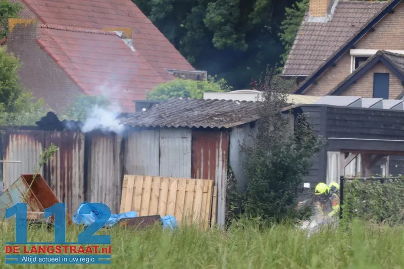 Brand schuurtje laait weer op Heistraat Sprang-Capelle 112 De Langstraat