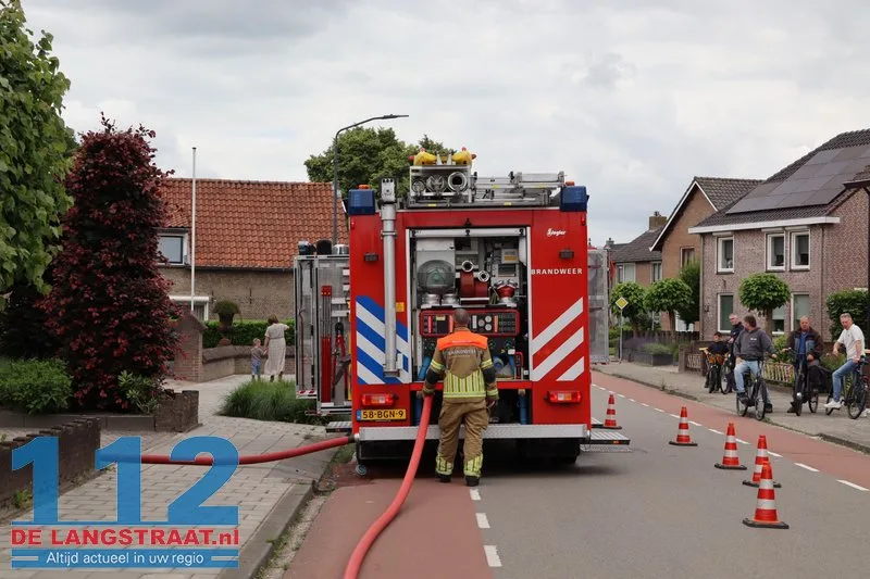 Brand schuurtje laait weer op Heistraat Sprang-Capelle 112 De Langstraat