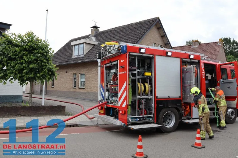 Brand schuurtje laait weer op Heistraat Sprang-Capelle 112 De Langstraat