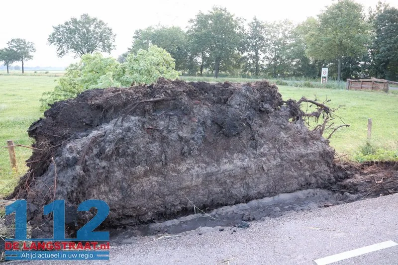 Zware buien teisteren Brabant: veel stormschades 112 De Langstraat