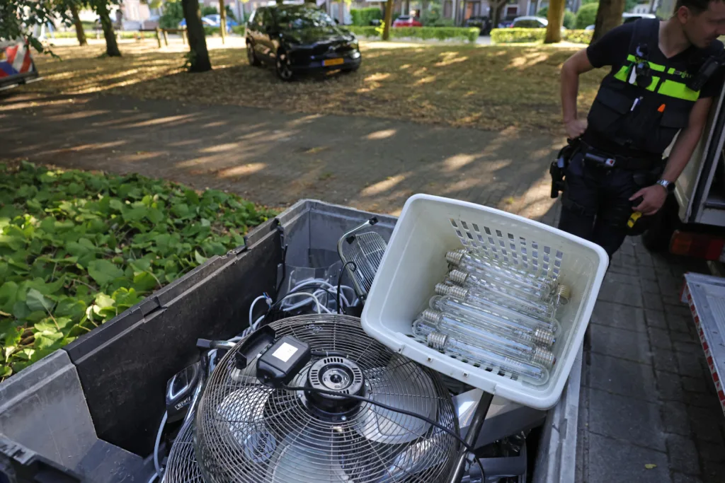 Politie valt woning binnen aan Diederikhof na anonieme tip: net geoogste hennepkwekerij ontdekt 112 De Langstraat