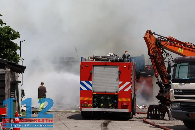 Grote inzet bij brand in papieropslag in Kaatsheuvel 16 Grote inzet bij brand in papieropslag in Kaatsheuvel 112 De Langstraat