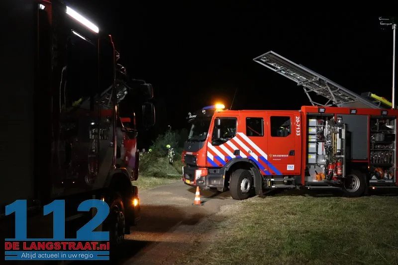 Meerdere hooirollen in brand op Halve Zolenpad tussen Waalwijk en Sprang-Capelle 112 De Langstraat